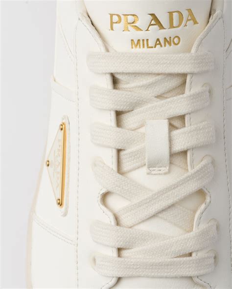 scarpa prada vitello|Ivory Downtown Nappa Leather Sneakers .